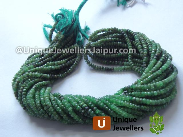 Tsavorite Faceted Roundelle Beads